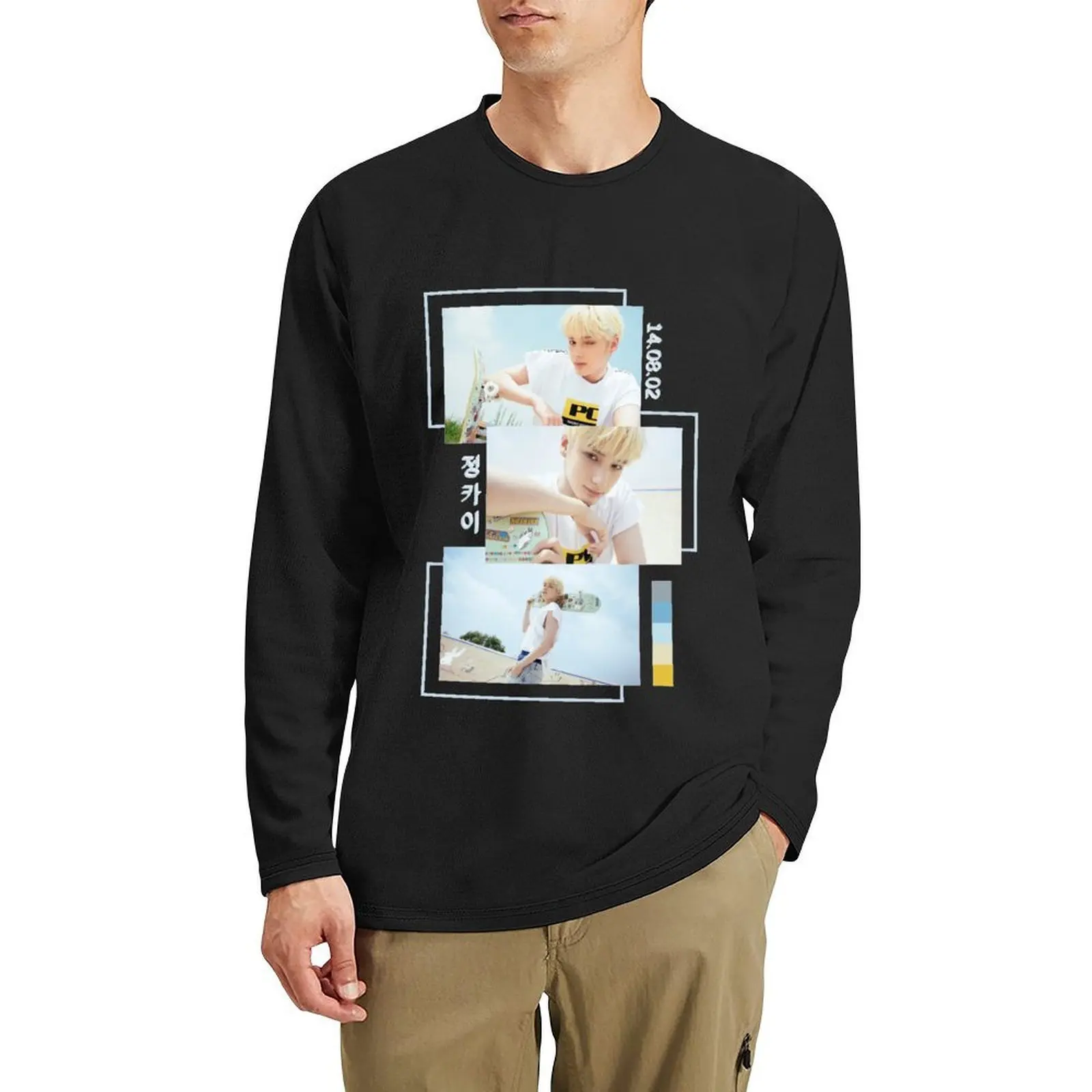 

TXT Huening Kai FIGHT OR ESCAPE Concept Collage Long T-Shirt tees vintage t shirt cute tops t shirt man T-shirt men