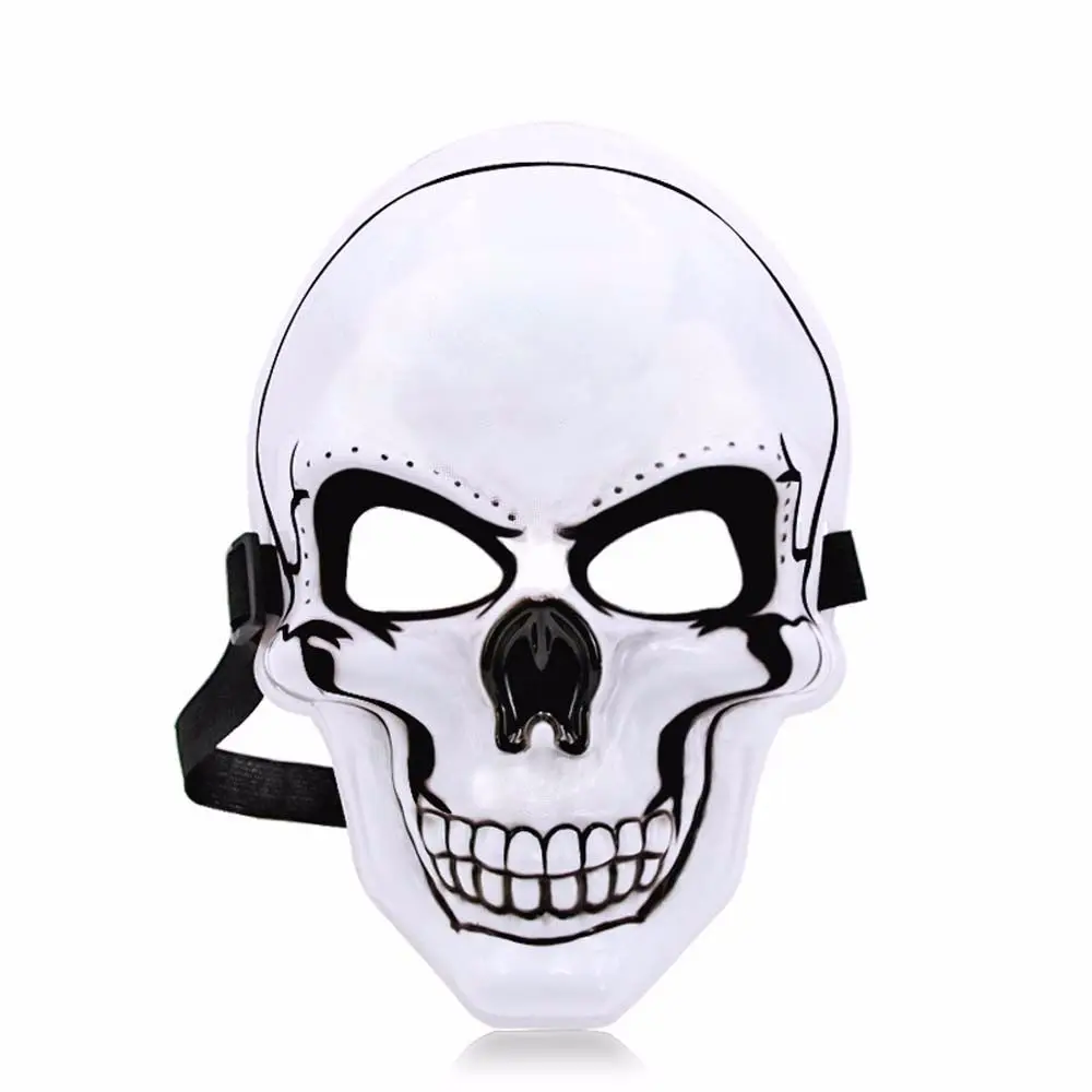 Plastic EL Dedicated Skeleton Anime Mask Headwear Skull Party Props Party Mask Props Cosplay Mask Horror Mask