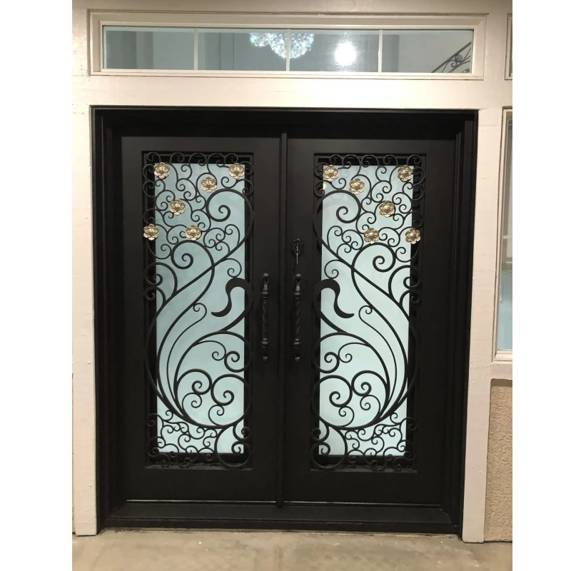 

Iron Kitchen Door Design Forged Square Top Iron Double Front Doors Wrought Iron Door For Entry