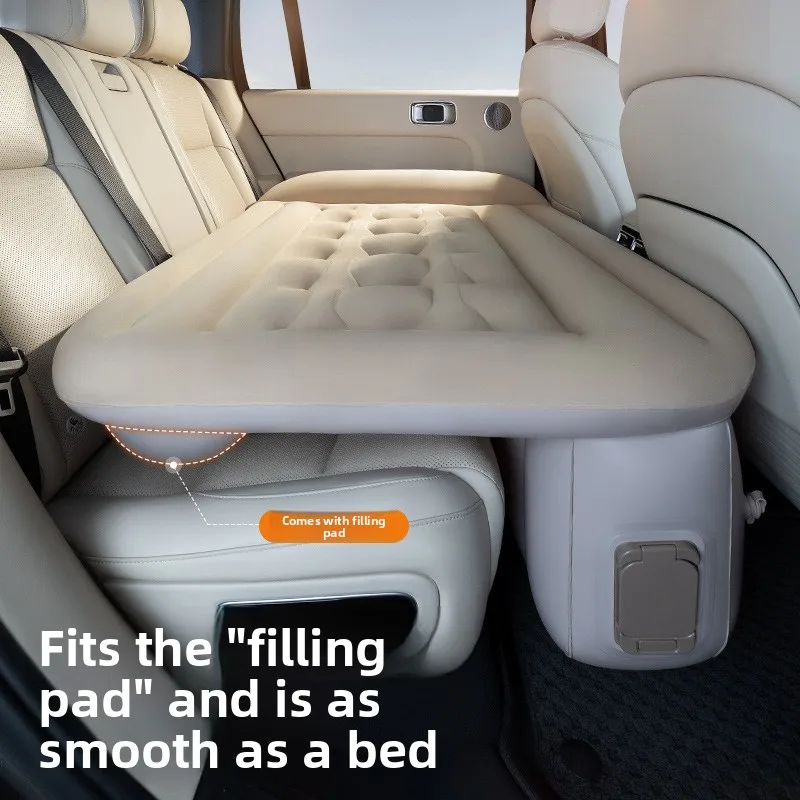 Car rear seat mattress, sedan air bed, electric automatic inflation and deflation, portable, with electric leveling feature