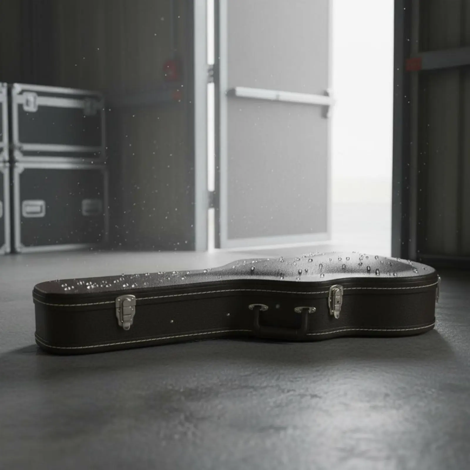 Wooden Guitar Case Crush Resistant Hard Guitar Case Musical Instrument Storage Easy to Wipe Clean Cushioned Cushioned Interior