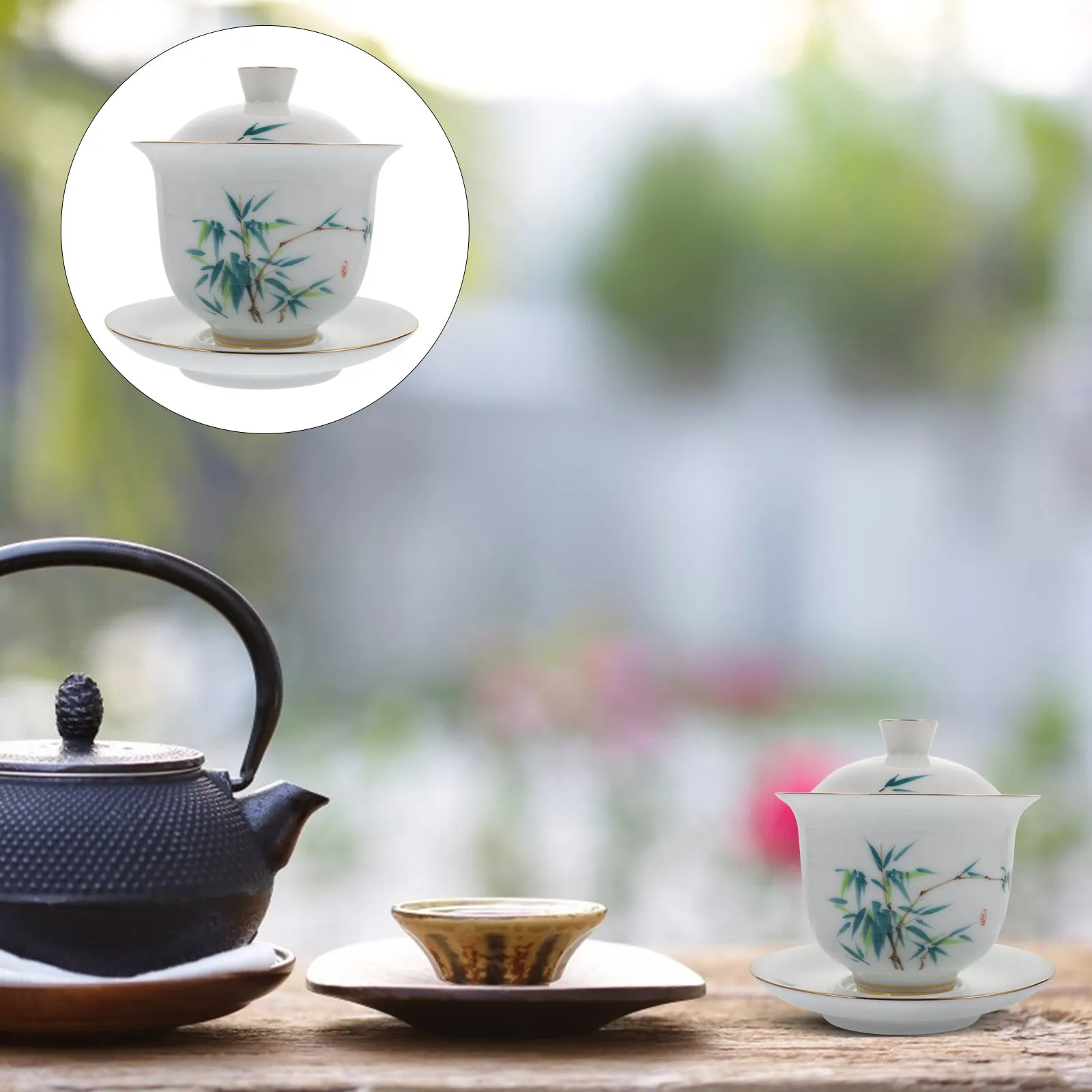 

1Set Ceramic Tea Bowl Creative Ceramic Tea Mug Heat Retaining Teacup Home Hotel Restaurant Gift Porcelain Teacup