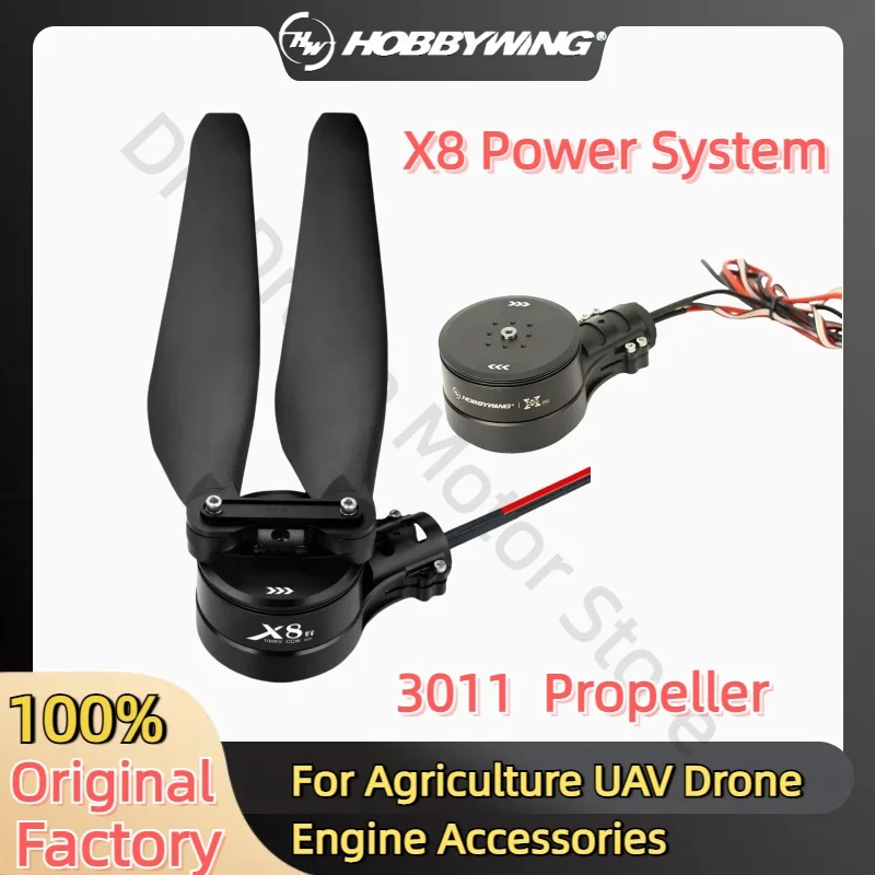 

Hobbywing X8 Integrated Power System Drone Motor 8120 Motor FOC 80A ESC 3011 Propeller Foldable Combo For Agricultural Drone UAV