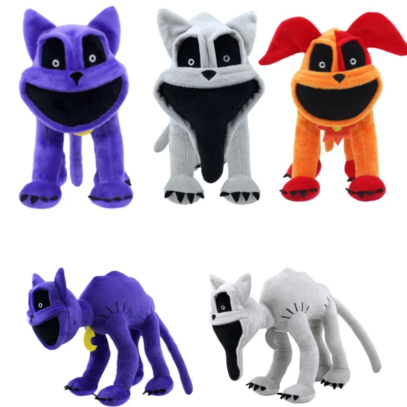 Terrifying Dog Smiling Critters Stuffed Game Series Plush Toys Terror Monster Big Mouth Purple Dog Plush Gifts For Childrens