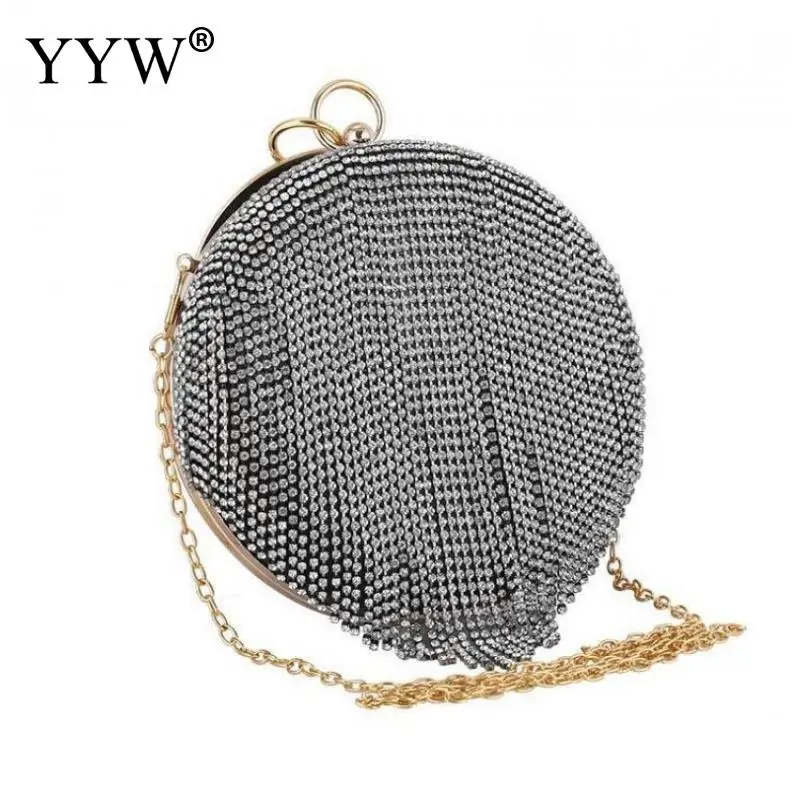 Rhinestones Tassel Clutch Diamonds Evening Bags Ladies Luxury Handbags Women Bags Designer Glitter Clutch Bag Wedding Party