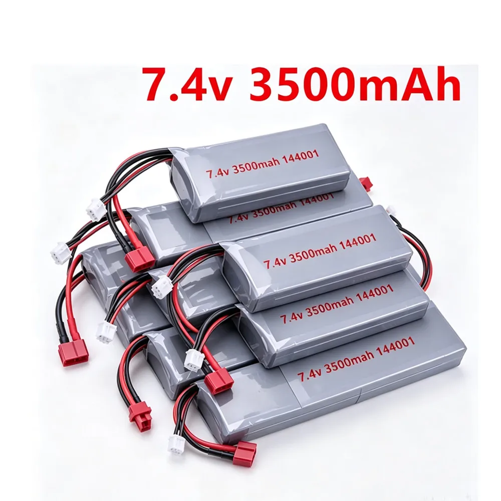 Rechargeable Lipo battery 7.4V 3500mAh 40C for Wltoys 144001 12423 12428 104001 124018 RC car
