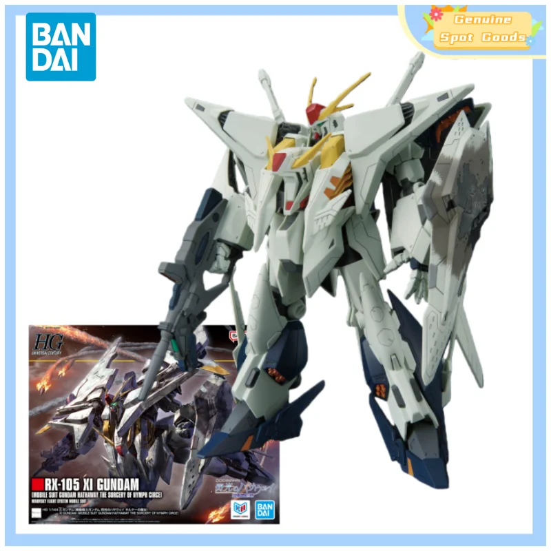 Figuras de acción originales de Bandai HGUC RX-105 XI GUNDAM MOBILE SUIT GUNDAM HATHAWAY THE SORCERY OF NYMPH CIRCE, juguetes en miniatura, regalo