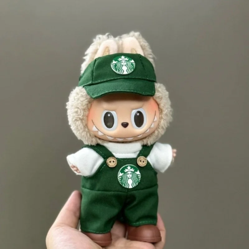 Per 15 17 centimetri Labubu Bambole Outfit Accessori Regalo Patatine Fritte Bretelle Grembiule e M Cappello Strumenti di Riparazione Stoviglie Gussy Abbigliamento