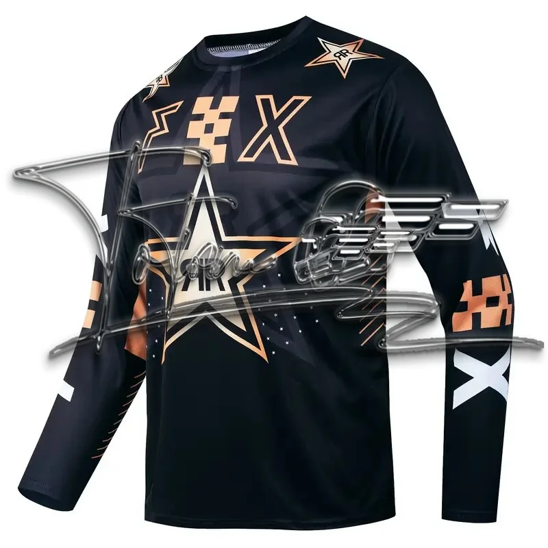 

25/26 Street Rock Trend Hip Hop Letter Print Long-Sleeve T-Shirt Black Friday Sweatshirt Racing Apparel Cycling Apparel