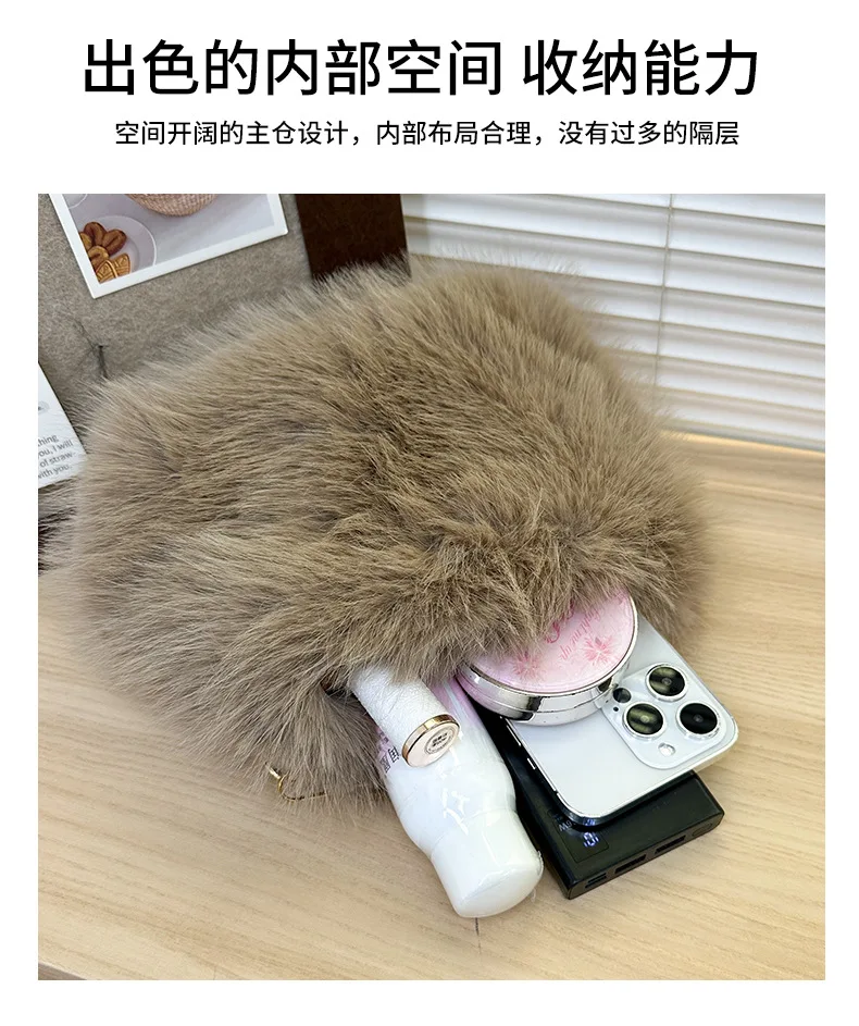 حقائب كروسبودي الفاخرة للخريف والشتاء حقيبة كروس ماسنجر جديدة من القطيفة حقائب يد فروي بسيطة وعصرية