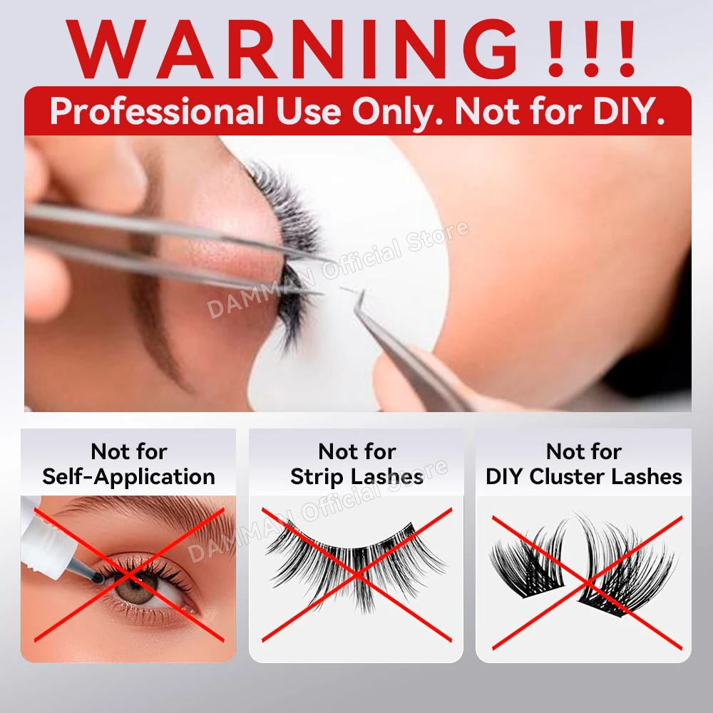 Damman 5ml Lash Extension Glue Professional Extra Strong Eyelash Glue 1-2 Seconds Fast Drying Lash Adhesives 8-9 Weeks Retention