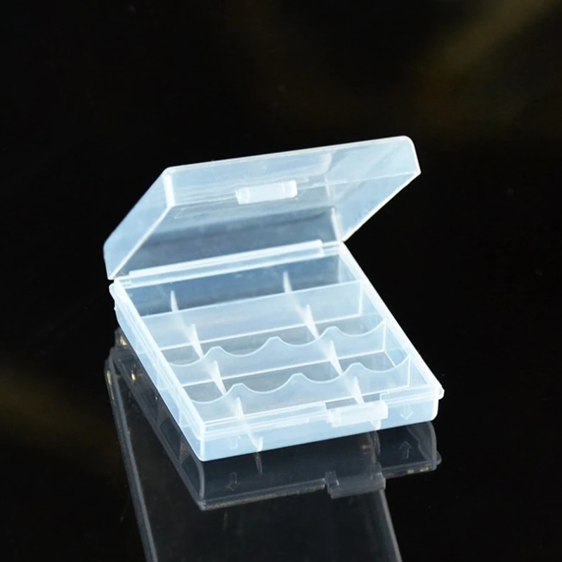 Caja de almacenamiento de pilas AA AAA con 2 4 8 ranuras, funda de plástico duro, funda protectora con Clips para caja de almacenamiento de pilas AA AAA