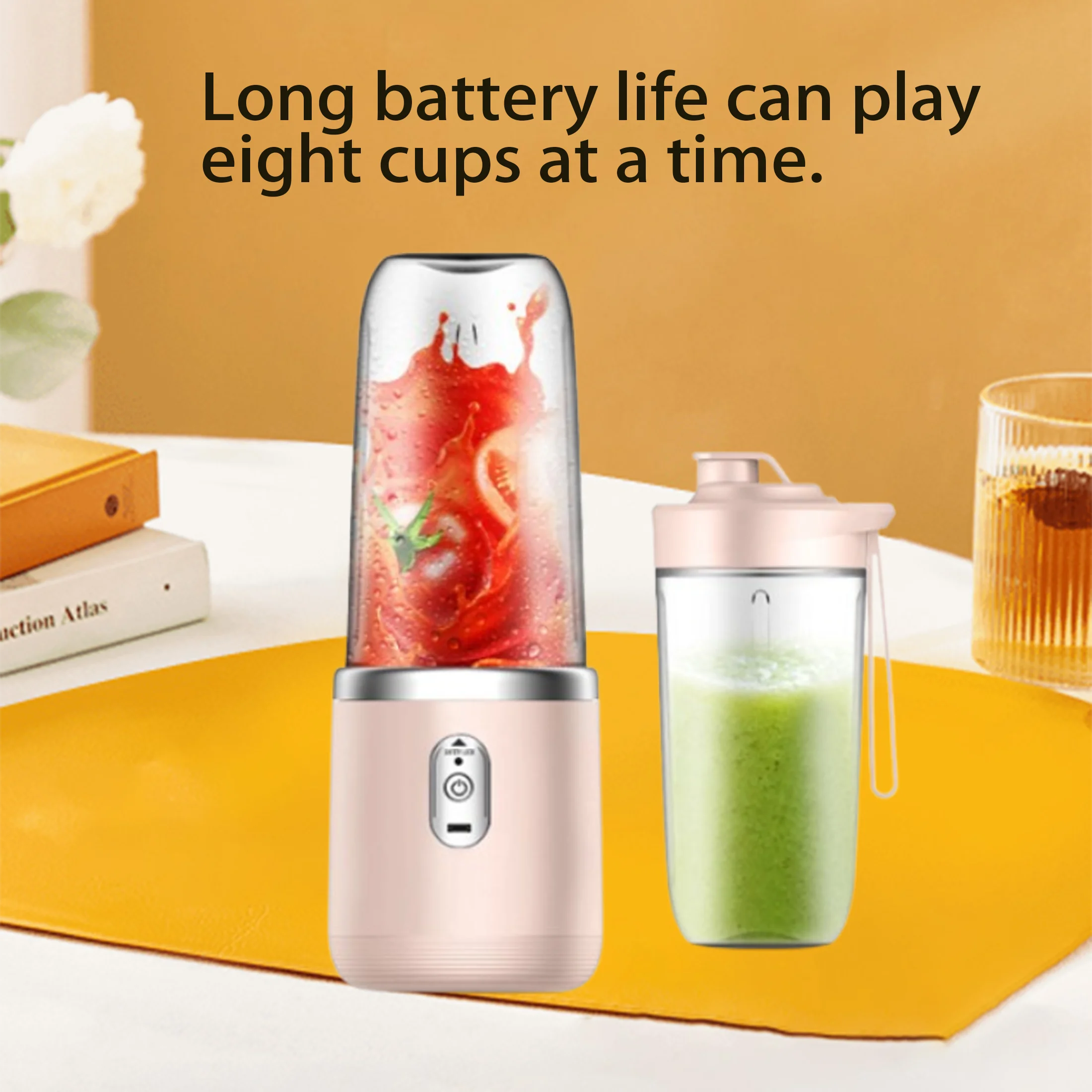 New portable rechargeable juicer | Small juice cup design dormitory/home is suitable for multi-function squeezing.