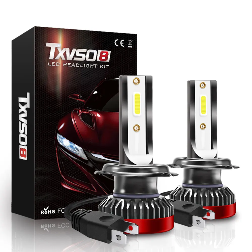 

TXVSO8 H7 Mini Led Lamp 8000LM 6000K H1 9005 Hb3 9006 Hb4 H8 H9 H11 Auto Headlamp H4 Headlight Bulb For Car Bombillas Led Coche