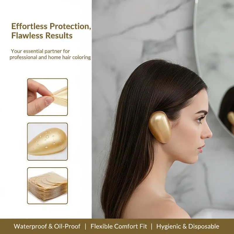 10 Pairs Plastic Hair Dying Ear Covers Waterproof Earmuffs Hair Dying Protectors Baby Bath Tool Reusable Earmuffs