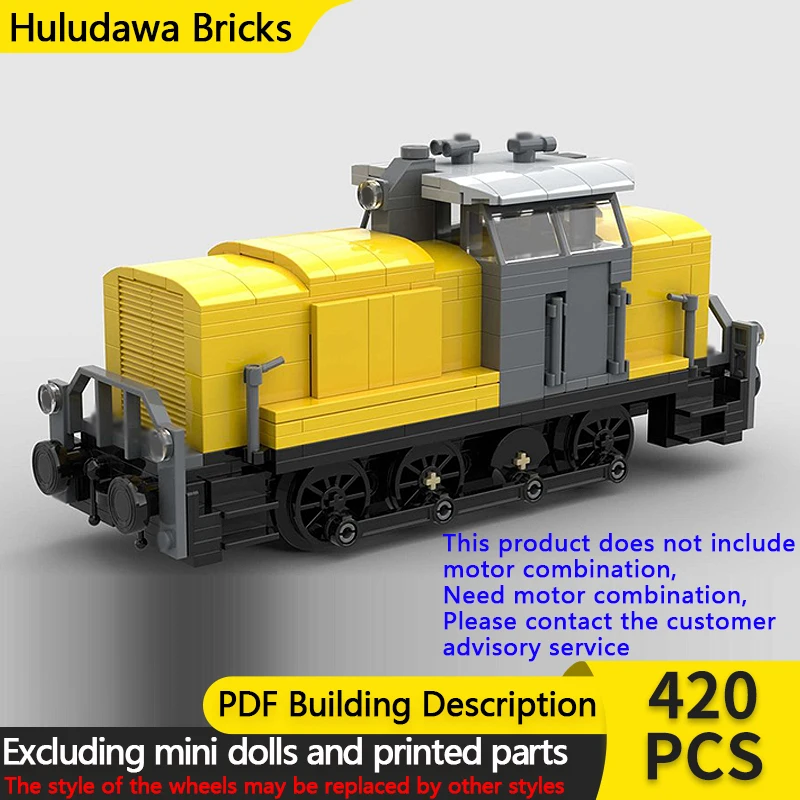 

City Car Model MOC Building Bricks Germany V60 Diesel Locomotive Modular Technology Gifts Holiday Assemble Children Toys Suit