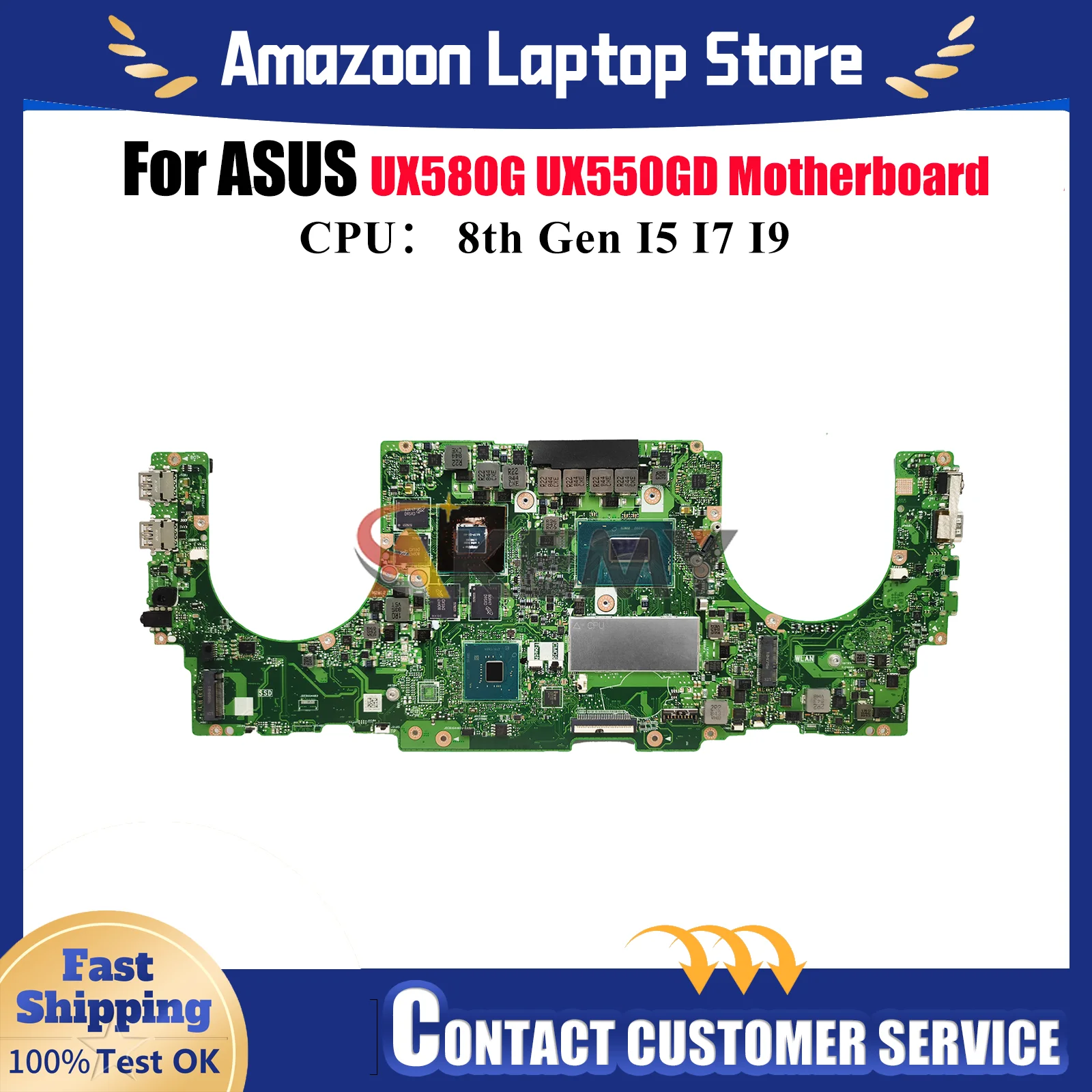 

UX550GD Материнская плата для ноутбука ASUS ZenBook UX55VE UX550 UX580G UX55VD Материнская плата для ноутбука с процессором I5 I7 I9 100% tests OK stk