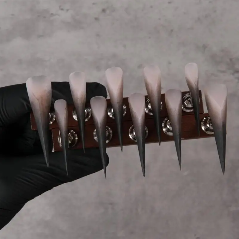 European and American foreign trade cross-border high-quality handmade dragon claws and dragon scales with black gradient effect