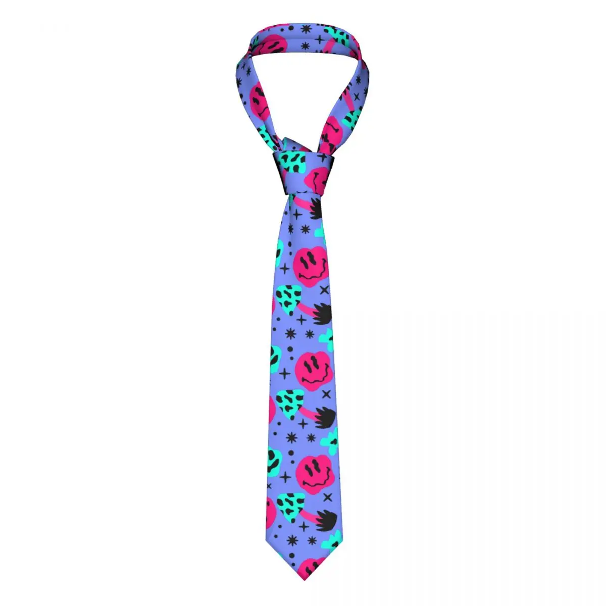 

Psychedelic Melting Cartoon Faces Men Women Neckties Skinny Polyester 8 cm Classic Neck Tie Mens Suits Accessories Cravat Office