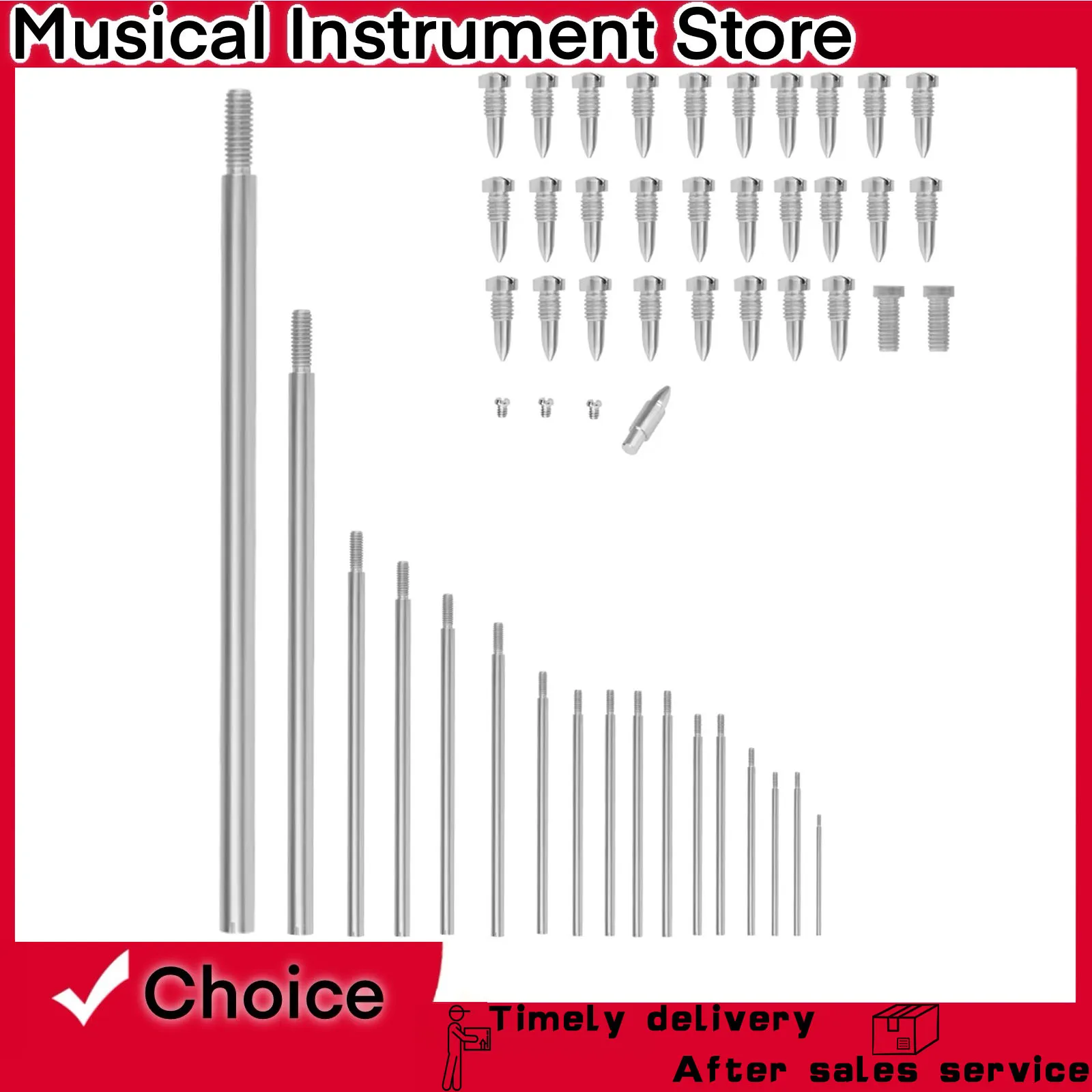 

51Pcs Saxophone Repair Kit Threaded Rod + Screw + Conical Nail Sax Professional Repair Tools Woodwinds Maintenance Accessories