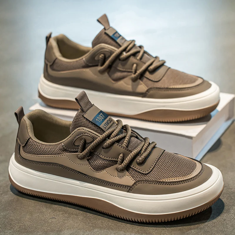 

Men's Breathable Sports Shoes Summer New Arrival Mesh Outdoor Casual Work Running Low Top Glue Adhesive Shoe round Toe Thick ...