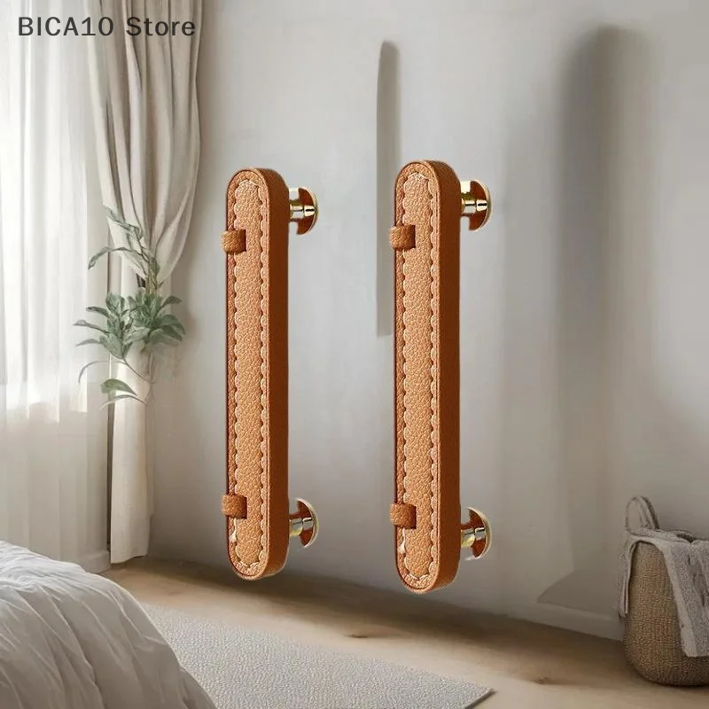 سبائك الزنك الجلود مقبض خزانة الأحذية المقابض المطبخ دولاب الباب يسحب مقابض أدراج الأثاث مقبض الأجهزة #1