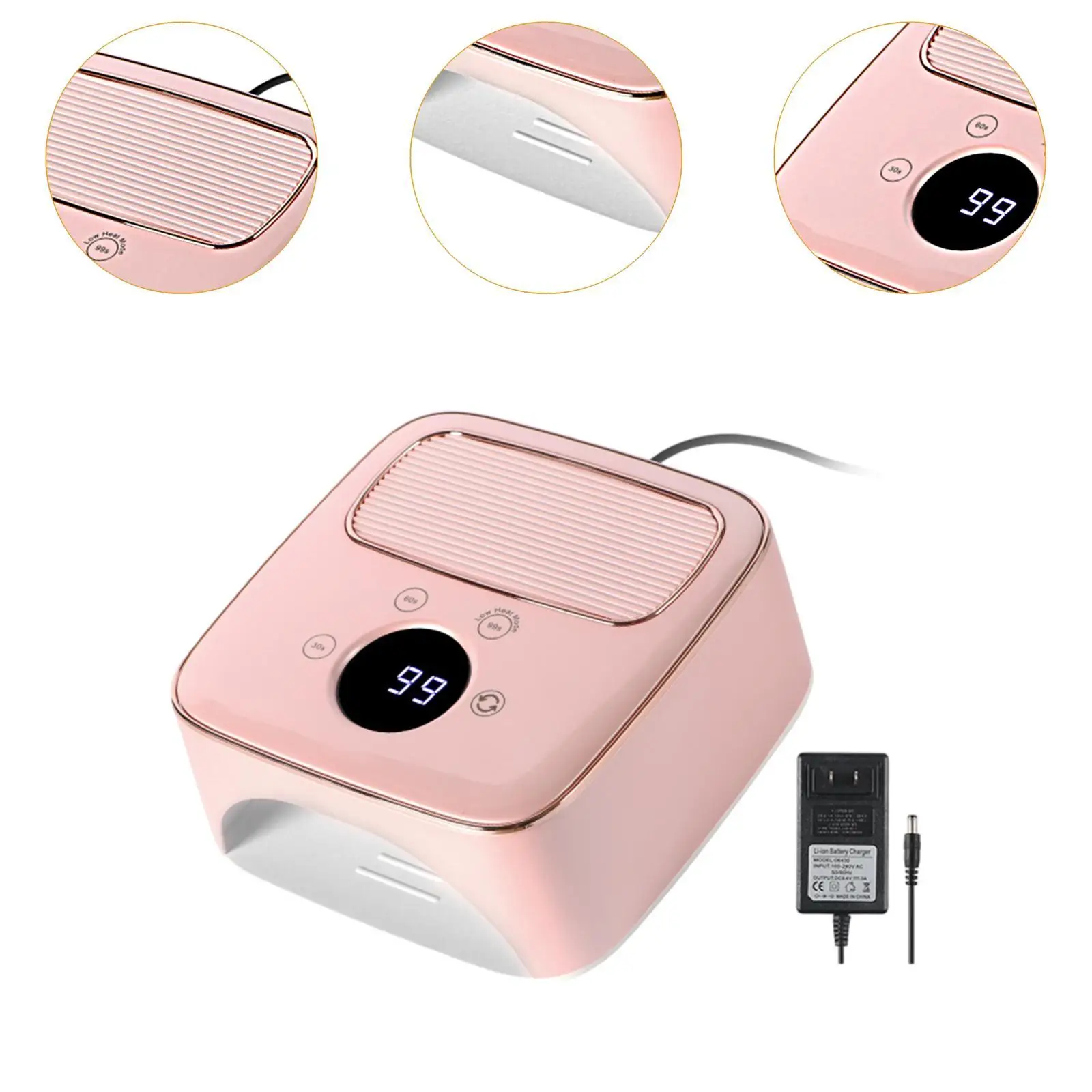 LED Nail Lamp 48W Portable Manicure Dryer Quick Gel Nail Curing Professional Nail Art Tool for Women DIY