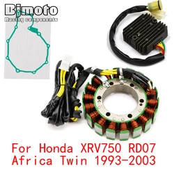 XRV 750 2003 XRV750 Engine Stator Coil+Voltage Regulator rectifier For Honda XRV750 RD07 Africa Twin 1993-2002 With Gasket