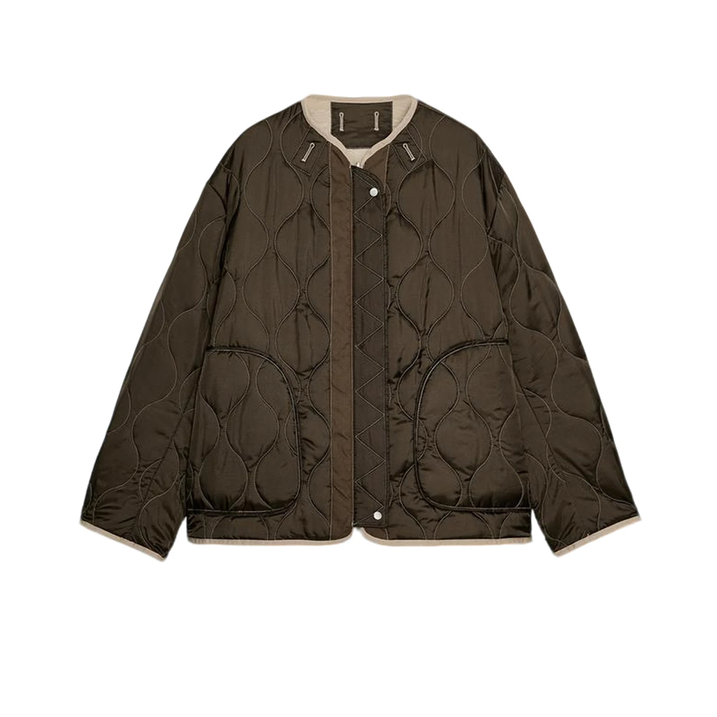 

Новая осенне-зимняя женская хлопковая куртка, двусторонняя одежда, круглая длинная металлическая молния, украшенная свободной посадкой для поездок на работу