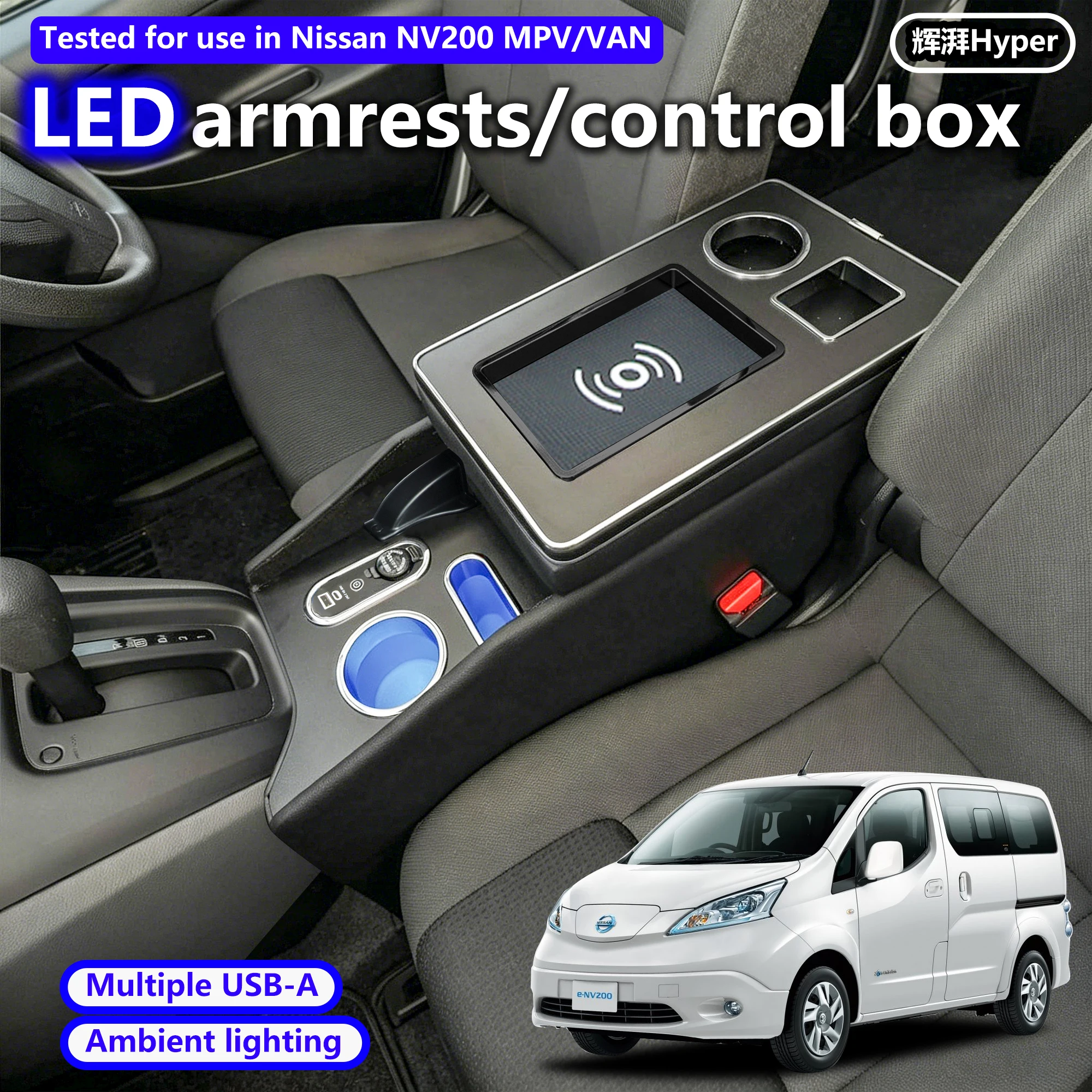 Car Armrest Center Console Box for NV200 Storage Apartment Dedicated for NV200 Left Right Rudder Center Console Box