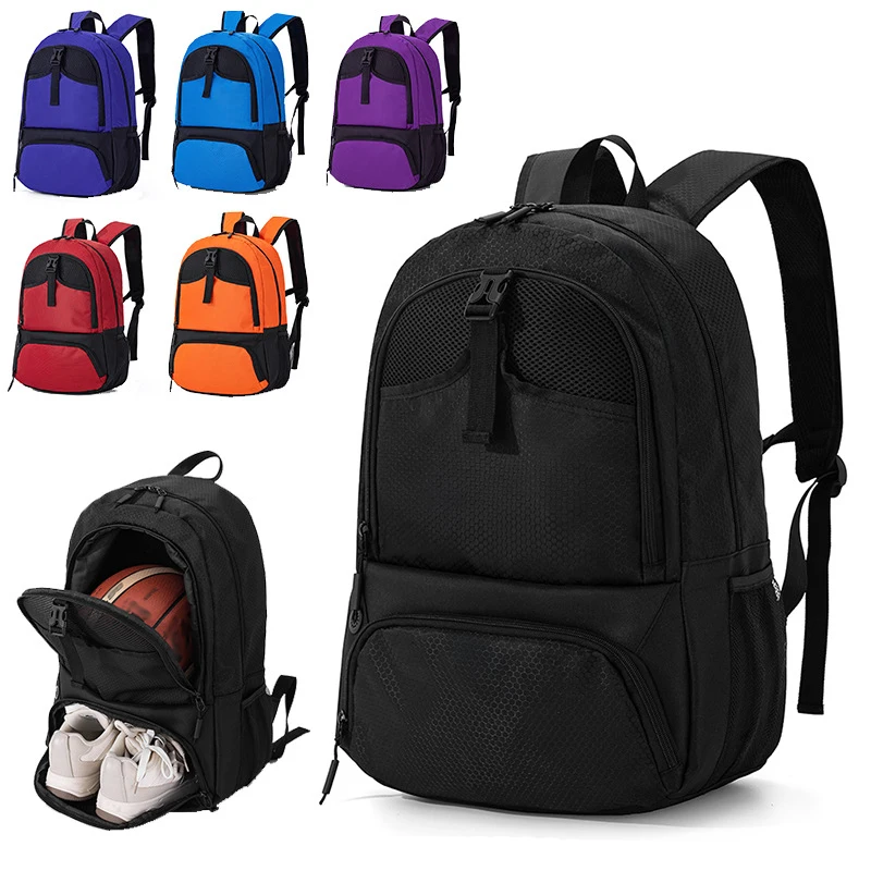 

Large Sports Soccer Bag Basketball Backpack for Volleyball & Football with Separate Cleat and Shoes Pack Outdoor Hiking Rucksack