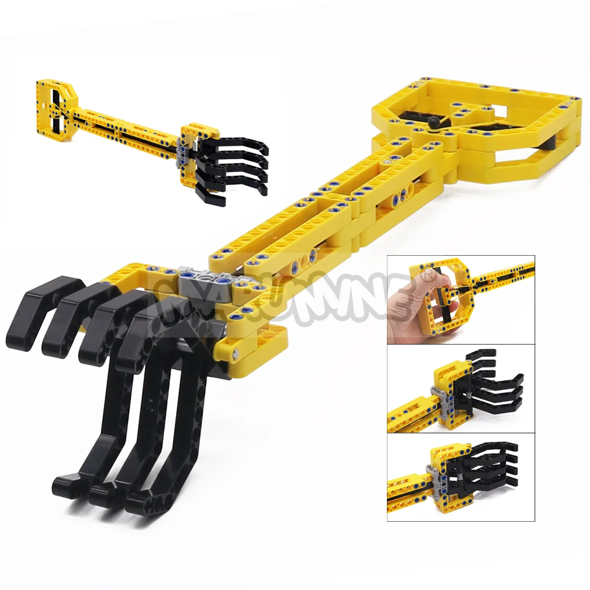 MARUMINE 128-teiliges Roboterarm MOC Baustein-Set Programmierbare Bausteine DIY Konstruktions-Montage Mechanisches Arm-Modell-Kit