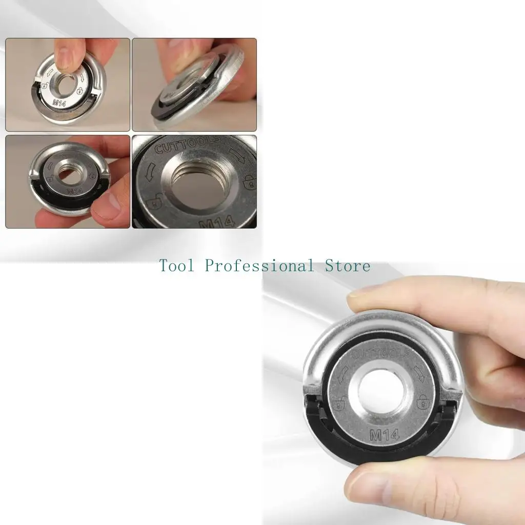 57QF 2 قطعة سريعة شفة الجوز M14 زاوية طاحونة الإصدار قفل الجوز الضغط على لوحة