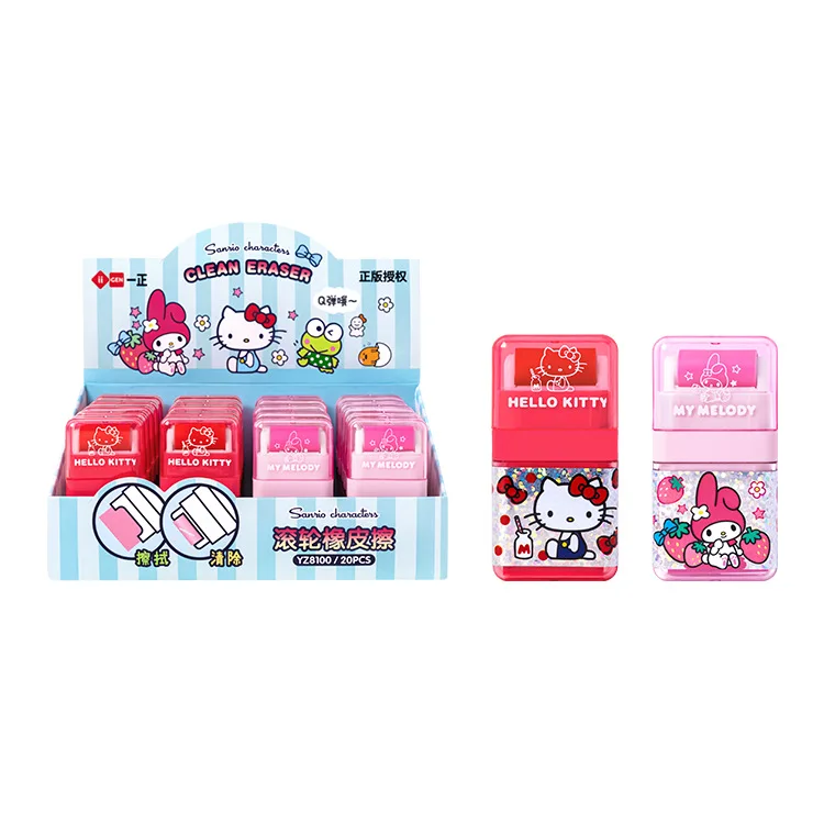 Anime Sanrio Hello Kitty My Melody Rubber Eraser Cartoon Student Stationery Erasers School Office Supplies Wholesale Kids Gift