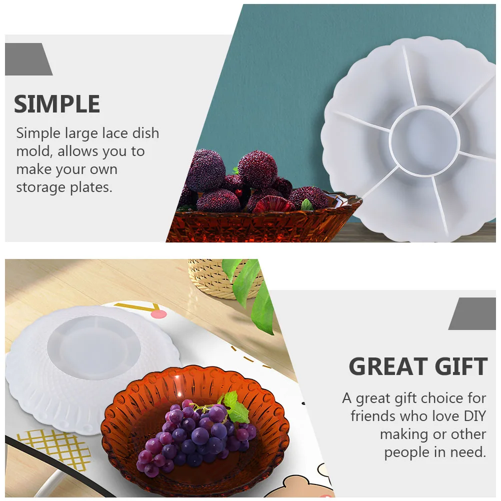 1 قطعة قالب من السيليكون ل أطباق فاكهه لتقوم بها بنفسك كريستال الايبوكسي الراتنج الفن كرافت وجبة خفيفة طبق صينية تخزين صنع وعاء التقديم أداة
