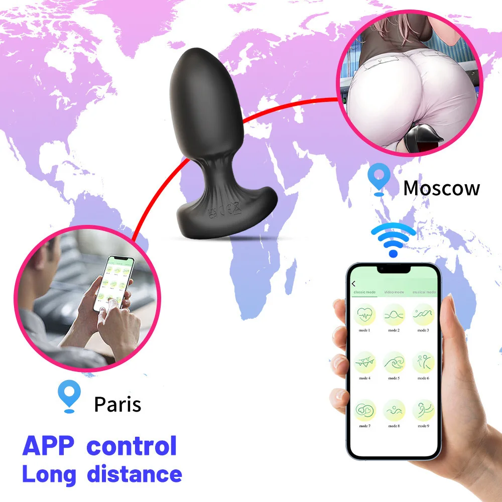 10 سرعات المكونات الشرج هزاز بعقب المكونات البروستاتا تهتز مدلك APP التحكم عن بعد الإناث معدات الاستمتاع واللعب الجنسي للنساء الرجال
