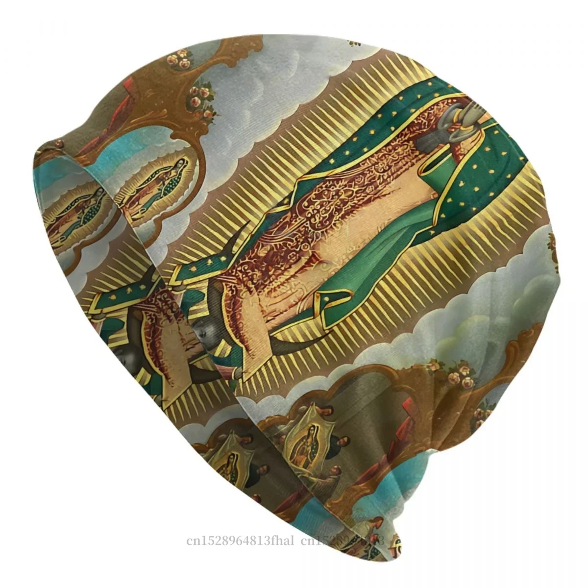 Bonnet Hats Men Women's Thin Hat La Guadalupana Virgin Of Guadalupe Autumn Spring Warm Cap Street Skullies Beanies Caps