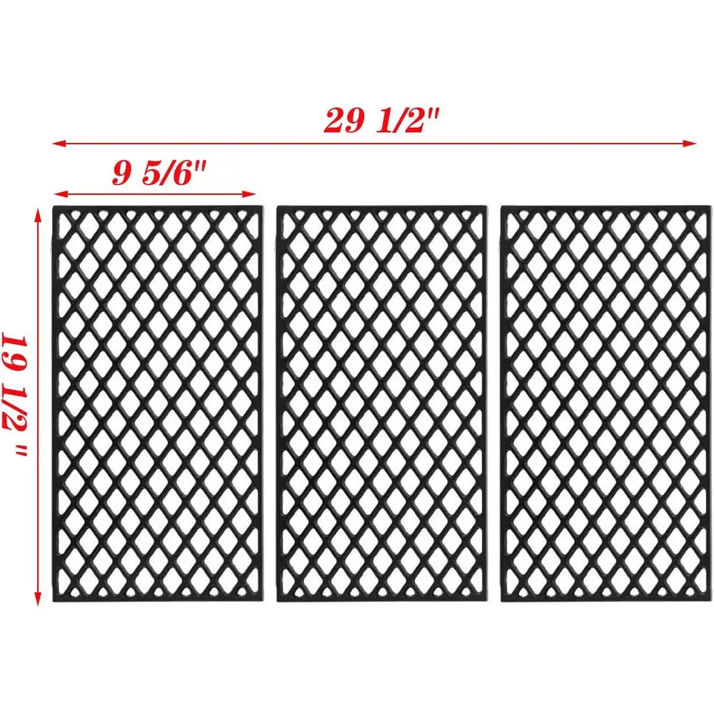 قطع غيار شواية الحبيبات - شبكات الطبخ من الحديد الزهر لـ Pro 780 و885، شبكات شواء مكونة من 3 قطع #2