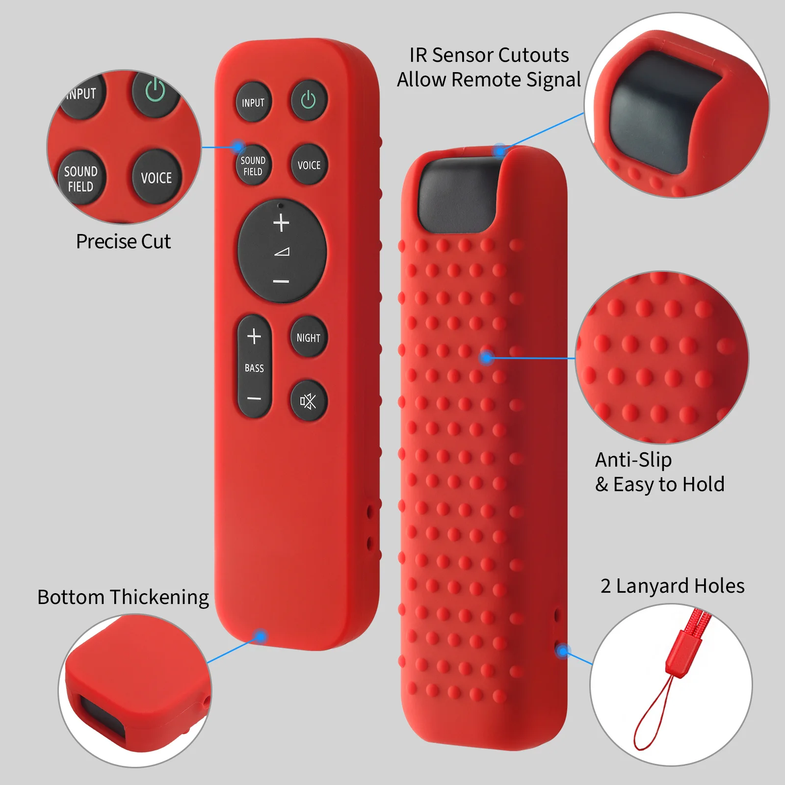 Silicone Protective Case for Sony RMT-AH513U, Compatible with Sony Sound Bar HT-S400/SA-S400 Remote Control