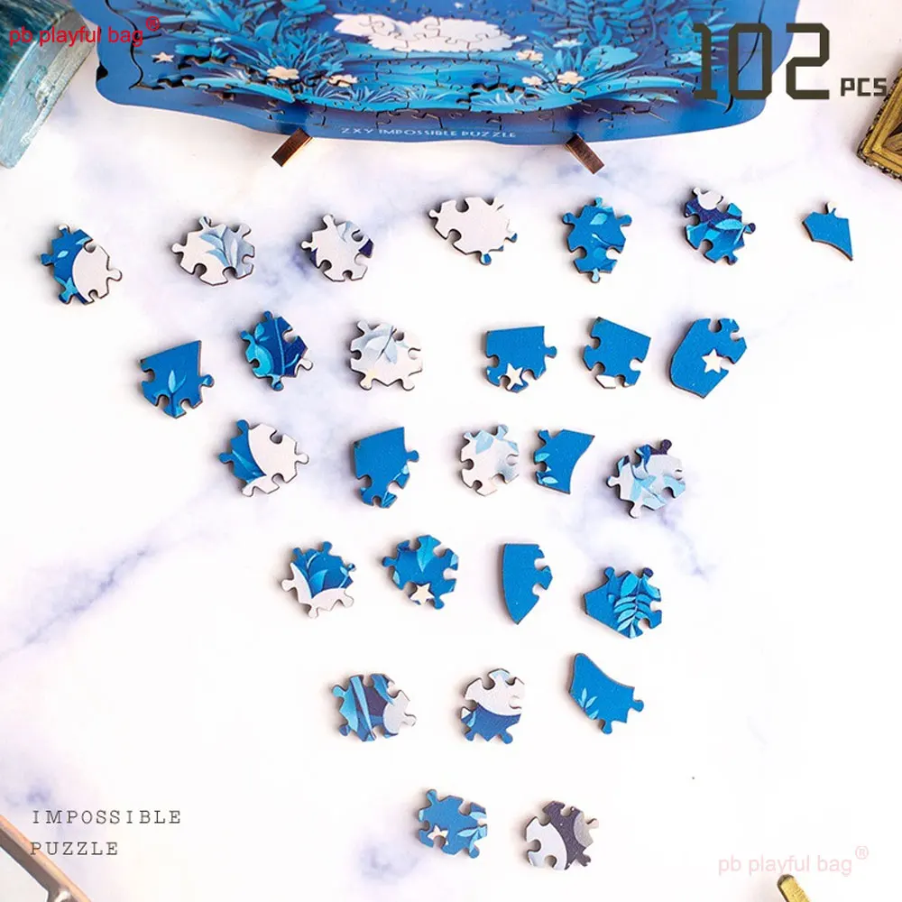 ตัวต่อจิ๊กซอว์รูปสัตว์การ์ตูน ของเล่นเสริมพัฒนาการ แกะนอนหลับ งานศิลปะ ระดับความยากสูง ของเล่นเด็ก ตัวต่อไม้ ของขวัญคริสต์มาส ของตกแต่ง UG384