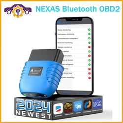 NEXAS Bluetooth OBD2 Scanner EOBD Motorcycle Car Diagnostic Tools Nexlink OBD Scanner Tool Code Reader for iOS Android Windows