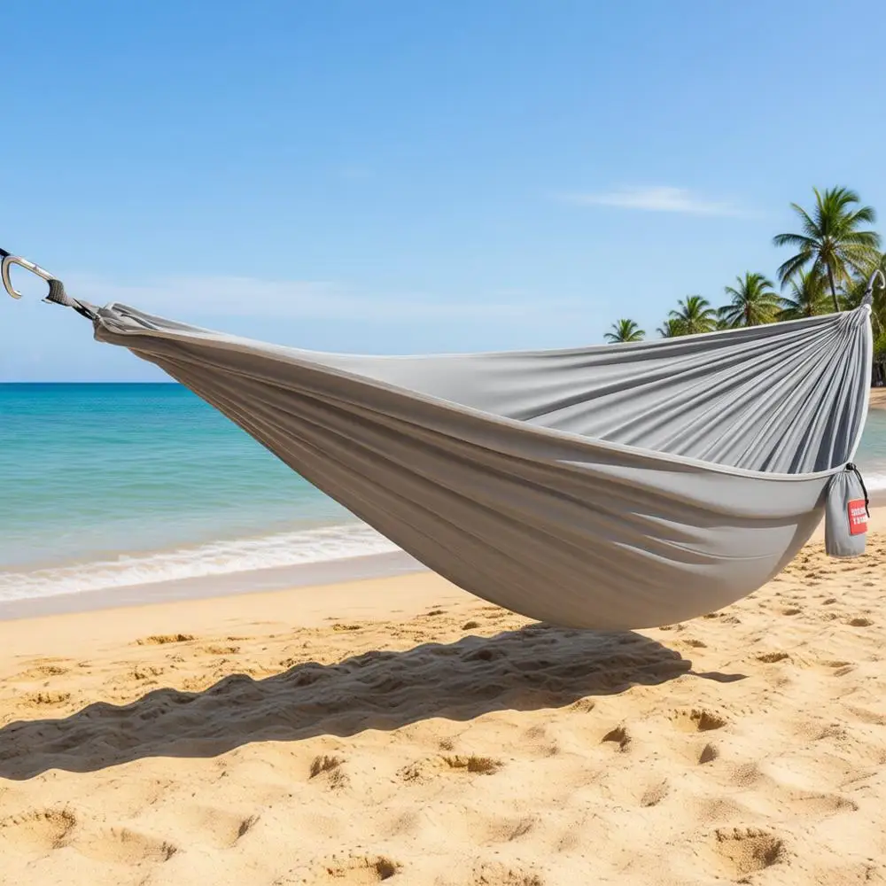 

Сверхлегкий премиальный одноместный гамак из нейлона рипстоп с карабинами для кемпинга и путешествий