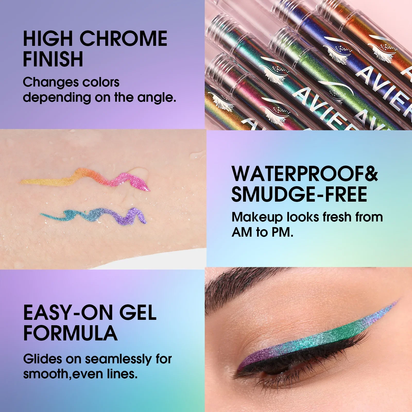 Color Changing Chameleon Eyeliner – Optical Effect, Long-lasting, Waterproof, Smooth Application for Stunning Eyes