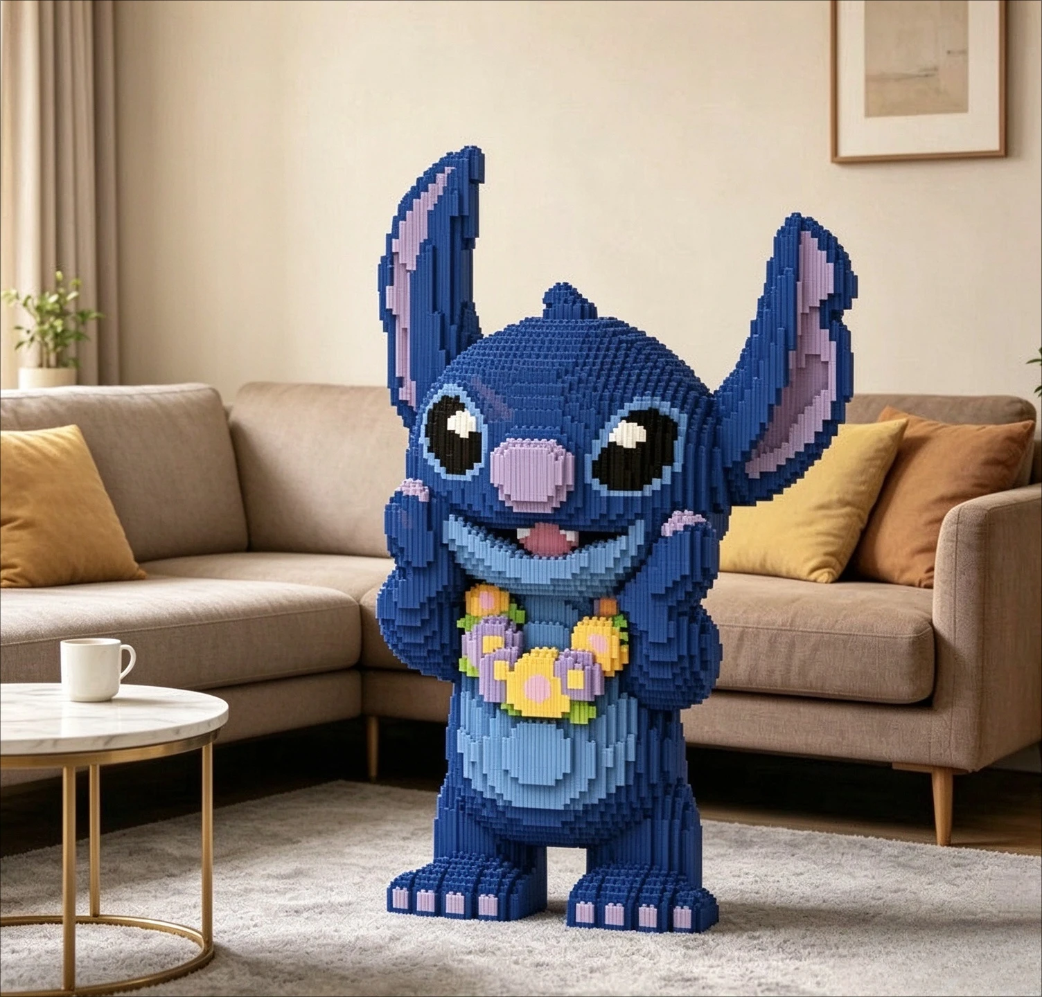 58 cm high wreath Stitch building block puzzle 3d three-dimensional children's toy ornament gift model