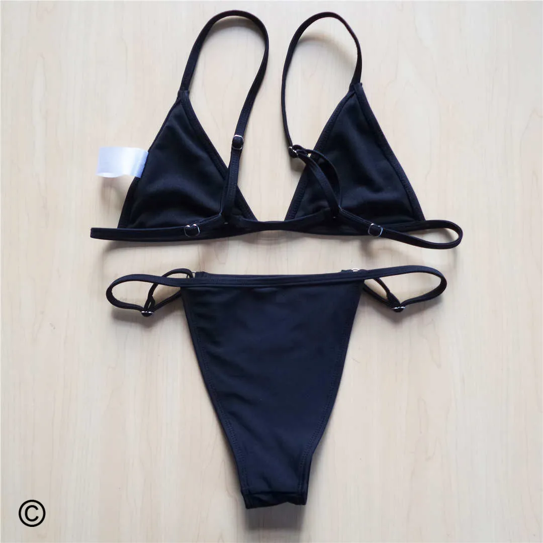 Extreme String Bikini mit verstellbarem Riemen, brasilianischer Bikini, Damen-Badeanzug, zweiteiliger Bikini-Set, Badebekleidung, Badeanzug V516 – Detail 12