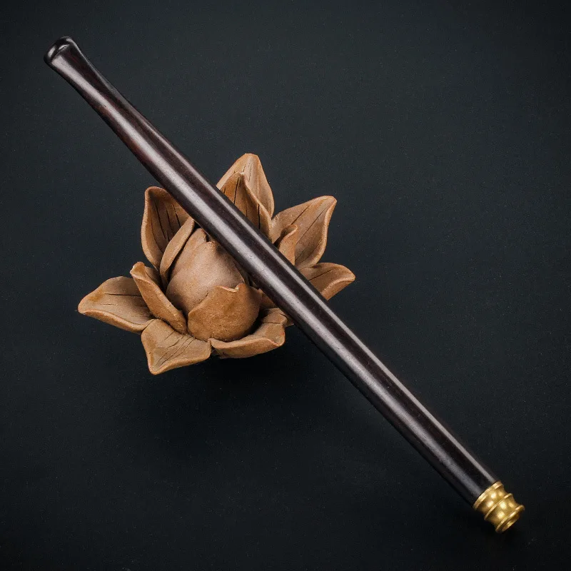 

20cm long black rosewood solid wood cigarette holder dual purpose coarse fine smoke circulating washable filter Gift for Men
