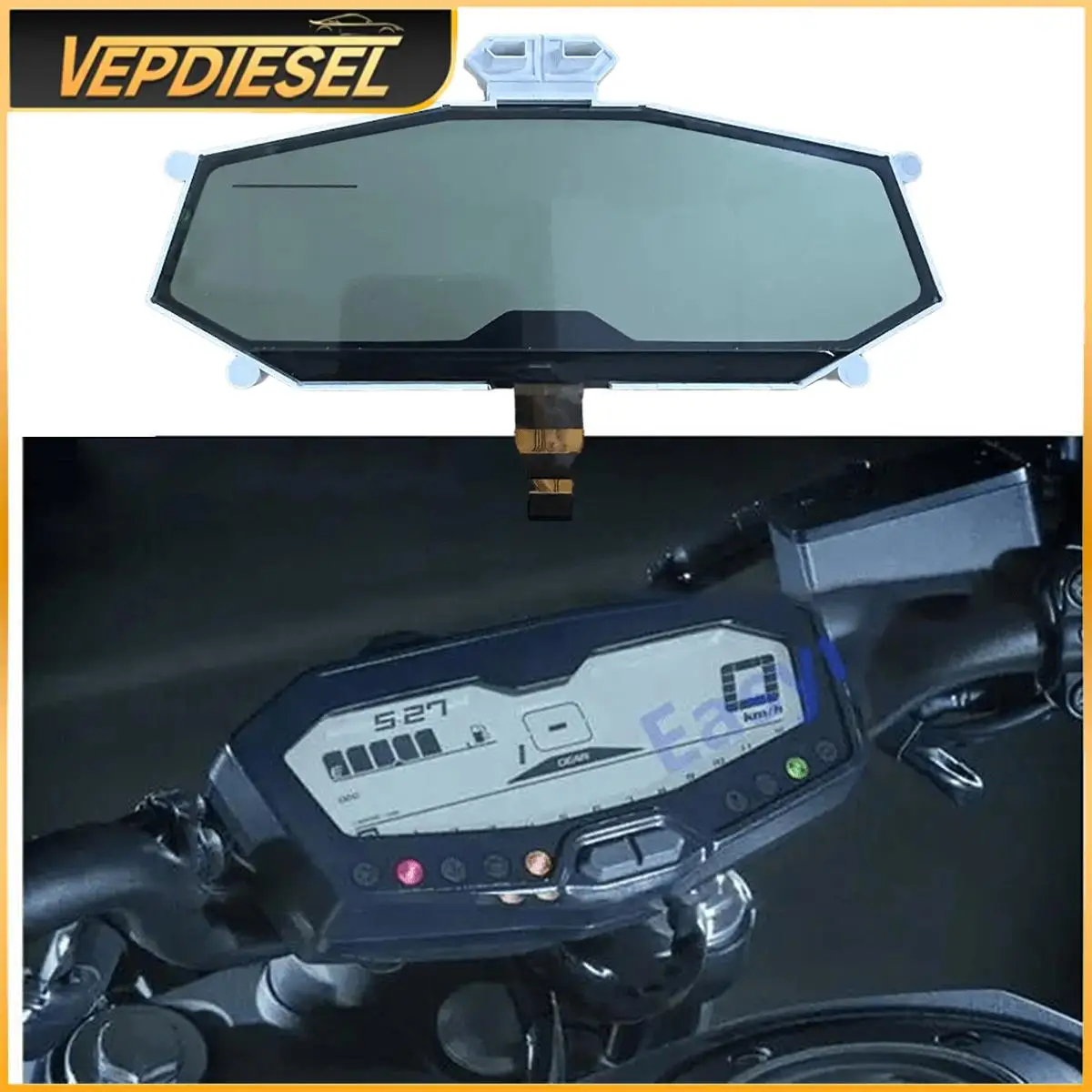 

Instrument Speedometer LCD Display For Yamaha MT07 MT-07 FZ-07 Tracer 700 2014-2020 Speedometer Lcdscreen Instrument LCD Screen