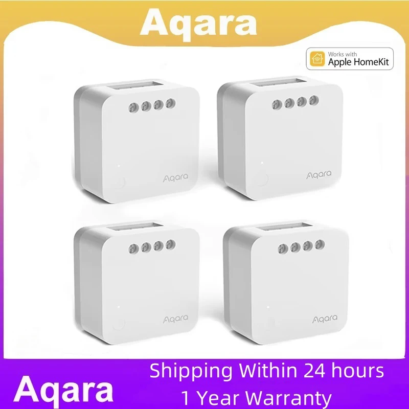 Aqara Single Way Control Module T1 Zigbee 3.0 Wireless Relay Controller 1 Channel With/No Neutral Remote Work with Apple Homekit