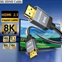 HDMI version 2.1 8k high-definition cable computer monitor 144Hz converter external 4k TV projector compatible with PS5/PS4X ser