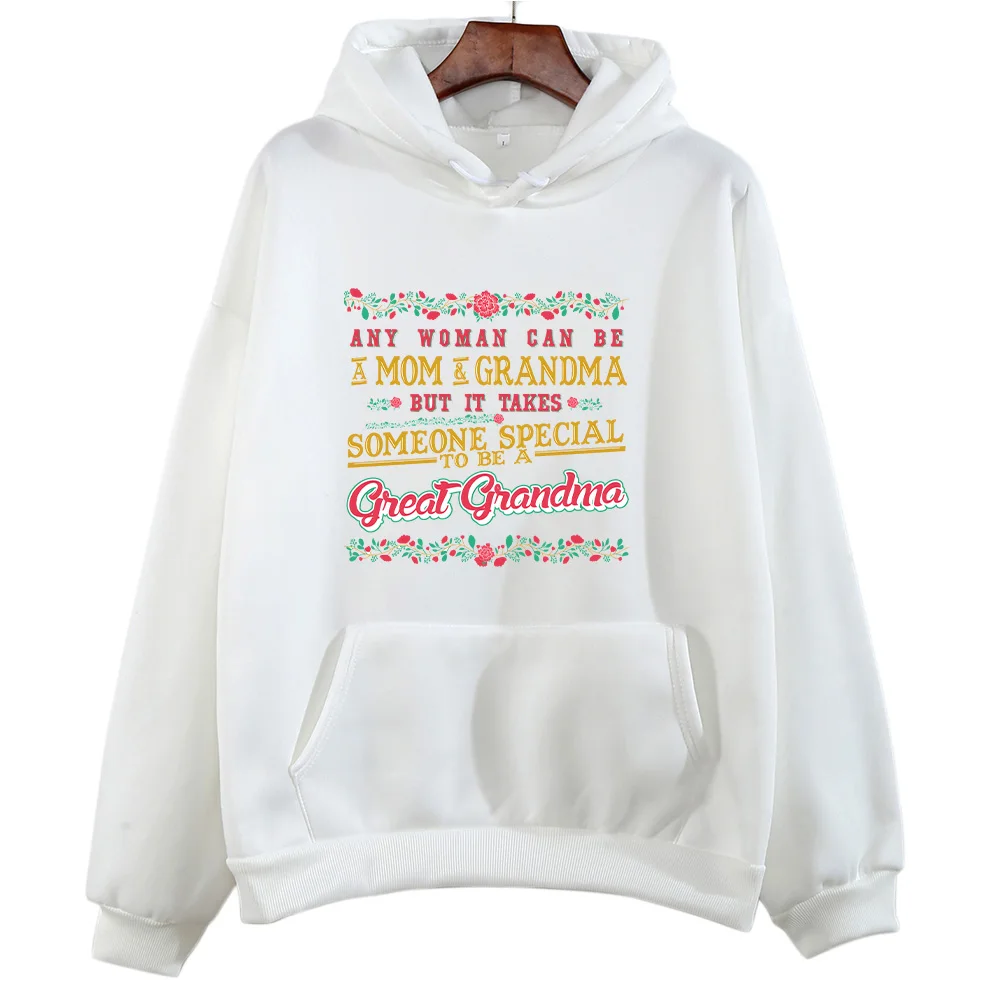 

Retro letter Hoodies With Pocket Casual Sweatshirts Long Sleeve Comfortable Clothing moletom women/men mom and grandma Hoody